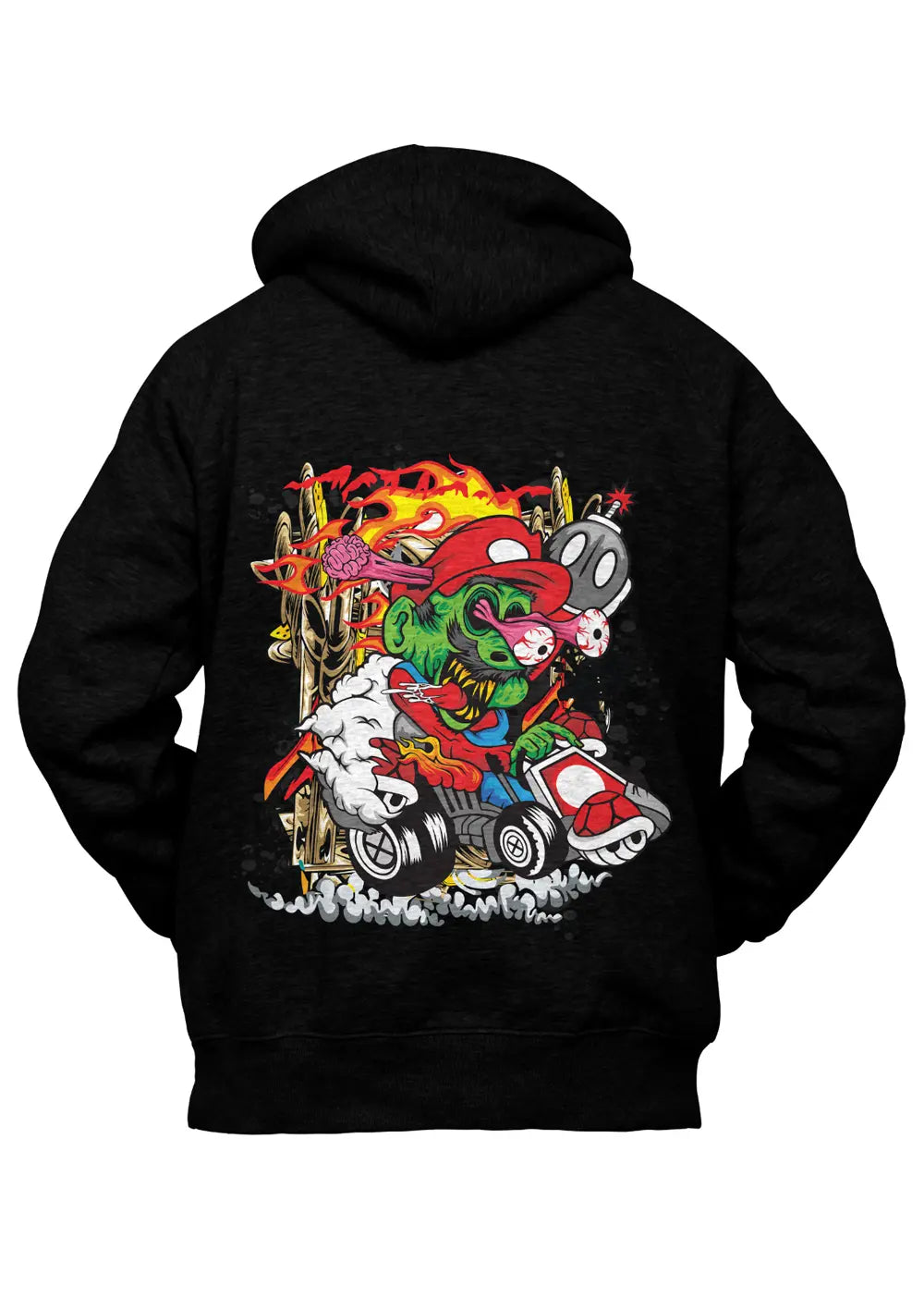 Felpa con Cappuccio Mario Kart Zombie Style-0